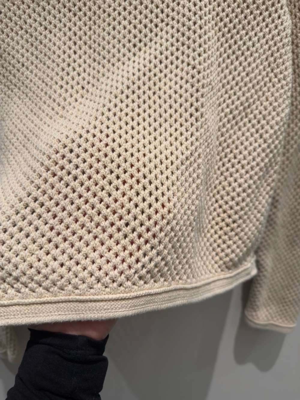 J. Crew - Open Pointelle-Stiched Cardigan Warm Sesame Cream Size Small Women’s - Picture 12 of 12